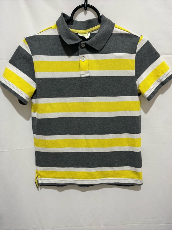 Crazy 8 Other - Crazy 8 Striped Polo in Yellow, Gray & White